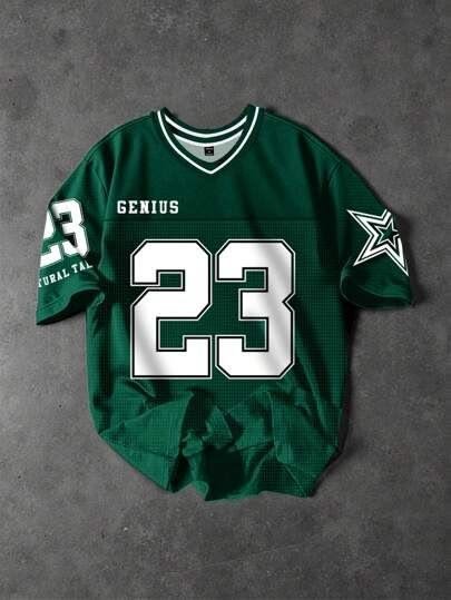 Green 23 Varsity Jersey Tee