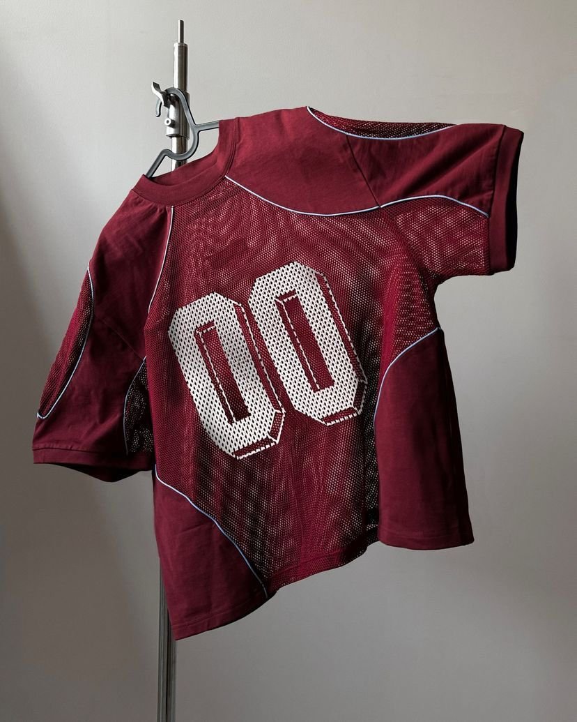 Burgundy 00 Mesh Jersey Tee