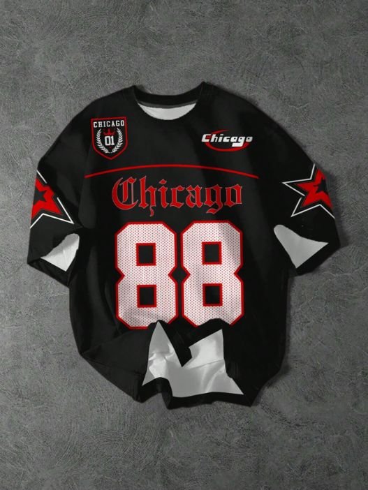 Chicago 88 Black Jersey Tee