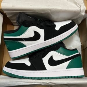 Green & White Low-Top Sneakers