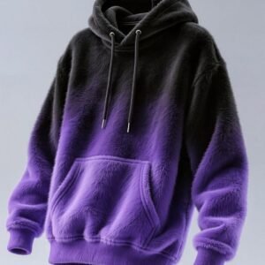 Black & Purple Plush Hoodie
