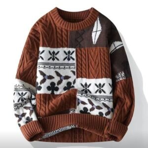 Vintage Patchwork Knit Sweater