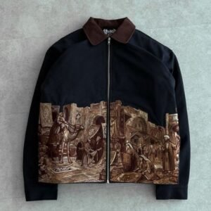 Vintage Market Scene Art Jacket