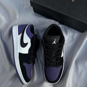 Purple & Black Low-Top Sneakers