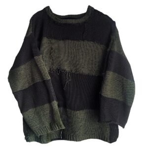 Distressed Striped Sweater