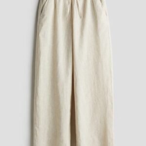 Beige Drawstring Pants