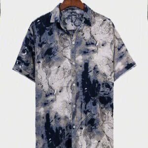 Abstract Splatter and Line-Art Shirt