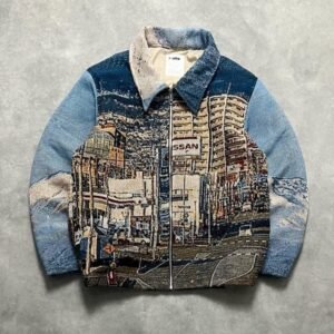 Urban Skyline Tapestry Jacket