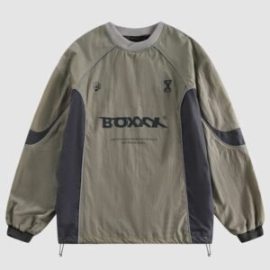 Graphic Paneled Pullover