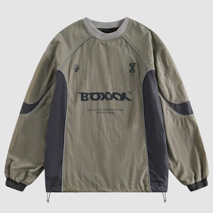 Graphic Paneled Pullover