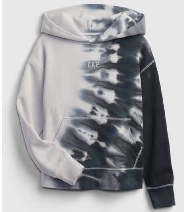 Black & White Tie-Dye Hoodie